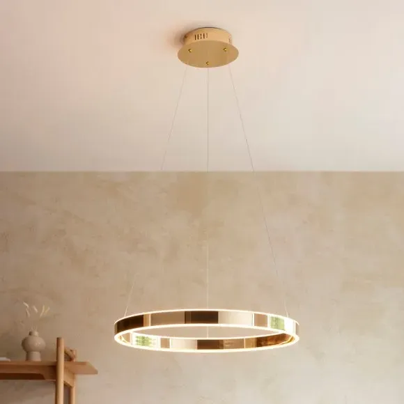 Ring LED Pendant Light Adjustable - Gold, Steel image