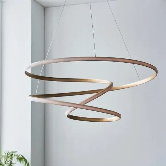 Small Spiral Ceiling Light - Gold, Metal