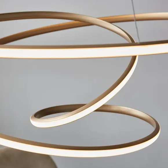 Small Spiral Ceiling Light - Gold, Metal