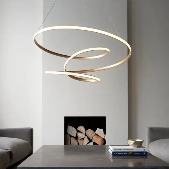 Small Spiral Ceiling Light - Gold, Metal