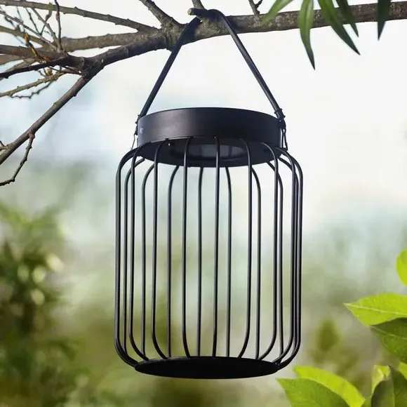 Solar Table Light with Dimmer - Black, Steel