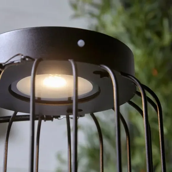 Solar Table Light with Dimmer - Black, Steel