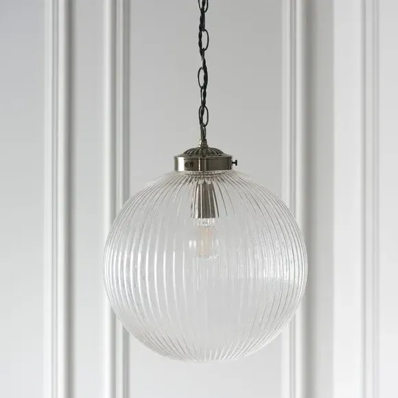 Spherical Pendant Light - Antique Brass, Glass