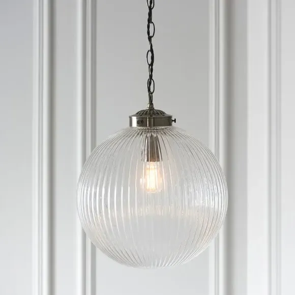 Spherical Pendant Light - Antique Brass, Glass image