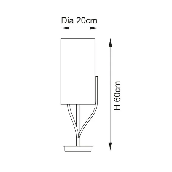 Table Lamp with In-Line Switch - Gold, Fabric