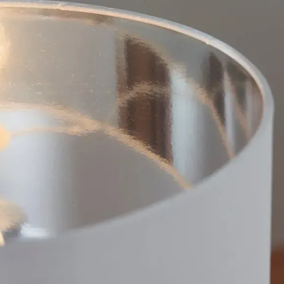 Table Lamp with Inline Switch - Chrome, Metal