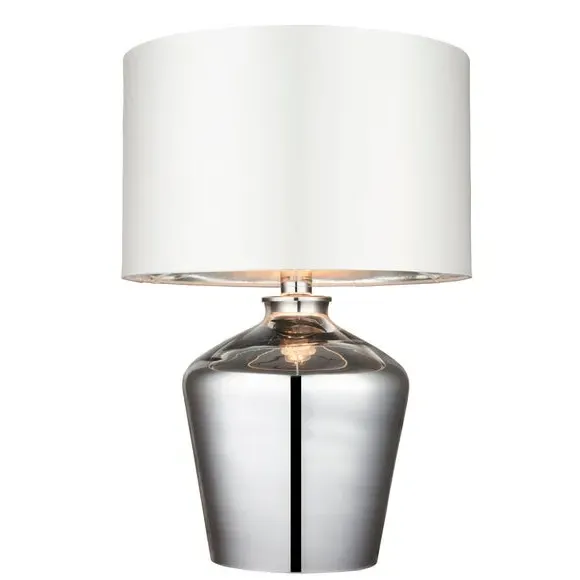 Table Lamp with Inline Switch - Chrome, Metal