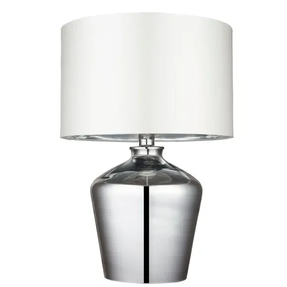 Table Lamp with Inline Switch - Chrome, Metal