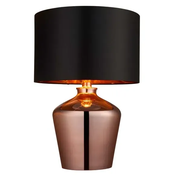 Table Lamp with Inline Switch - Copper, Metal