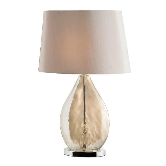 Table Lamp with Inline Switch - Gold, Glass
