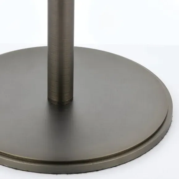 Table Lamp with Linen Shade - Bronze, Metal