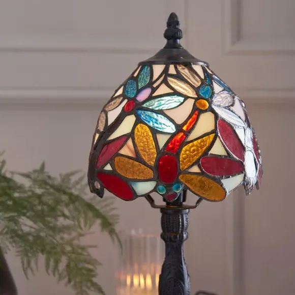 Traditional Table Lamp - Multicolor, Glass