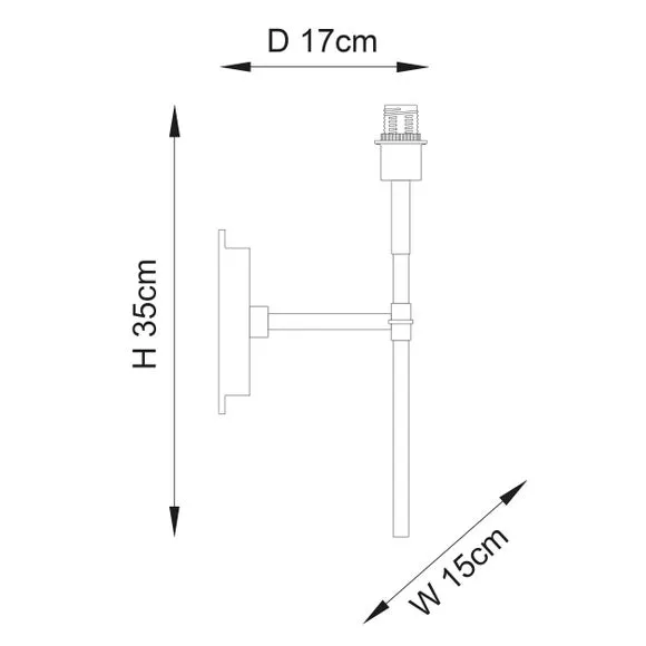 Wall Light Fitting - Nickel