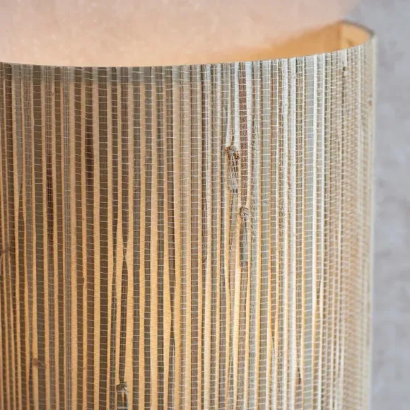 Wall Light with Seagrass Shade - Black
