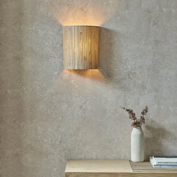 Wall Light with Seagrass Shade - Black image