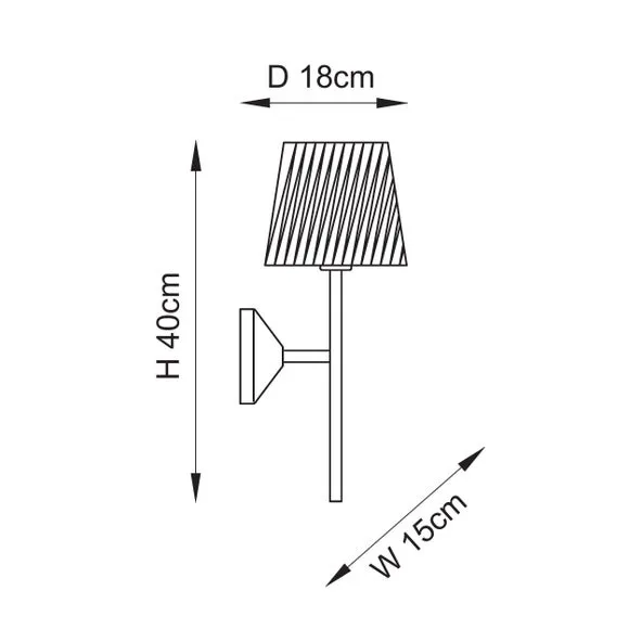 Wriggle Wall Light Dimmable - Black, Raffia