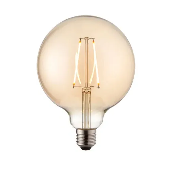 XL Globe LED Bulb Filament Style - Amber Glass image