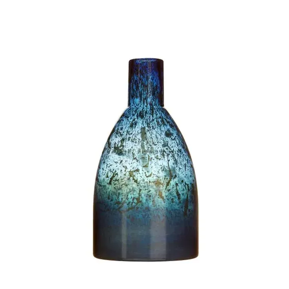 Bottle Vase Hand Blown - Sapphire, Glass
