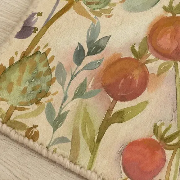 Country Hedgerow Rug - Pink, Wool