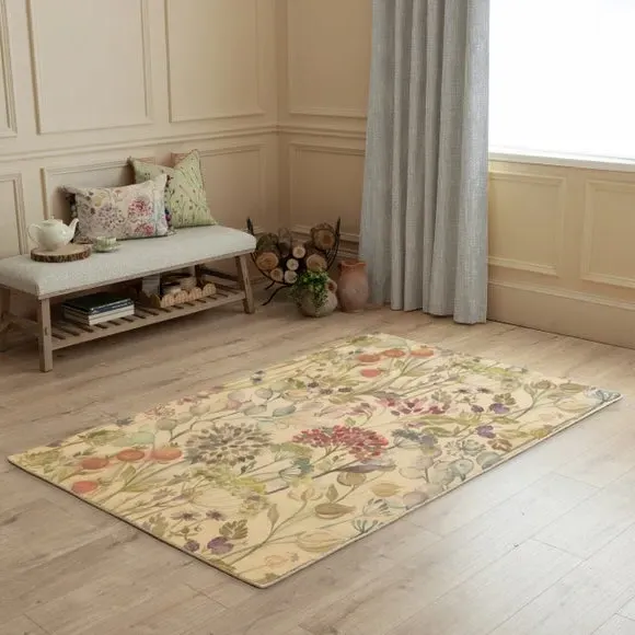 Country Hedgerow Rug - Pink, Wool