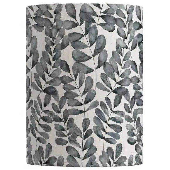 Cylinder Lamp Shade Floral Print - Blue Grey