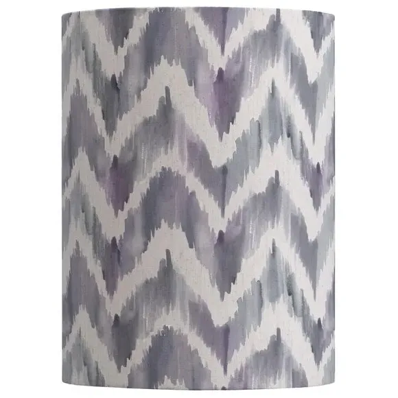 Cylinder Lamp Shade Patterned - Purple, Woven