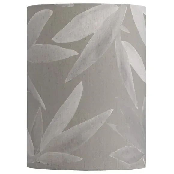 Cylinder Lamp Shade with Floral Print - Grey