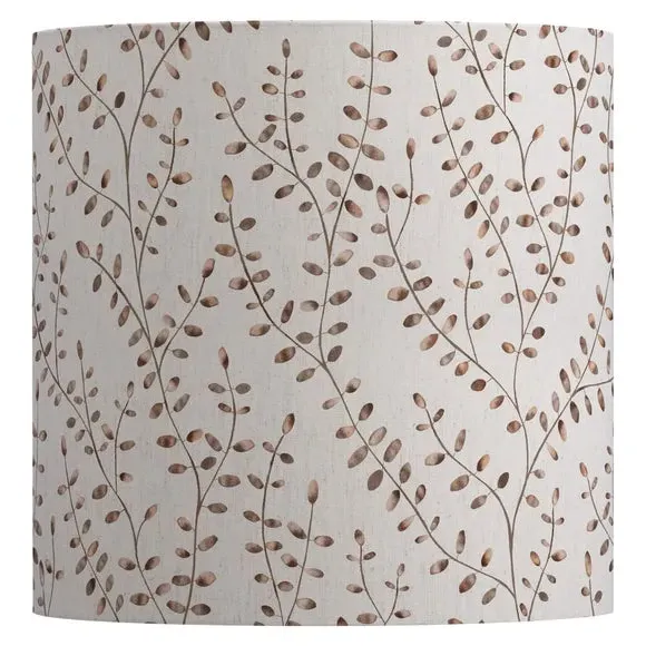 Cylinder Lamp Shade with Floral Print - Red
