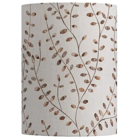 Cylinder Lamp Shade with Floral Print - Red