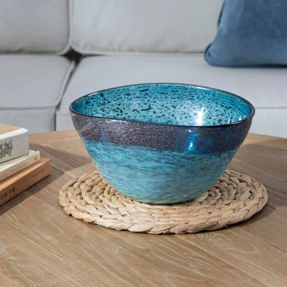 Decorative Bowl Hand Blown - Sapphire, Glass