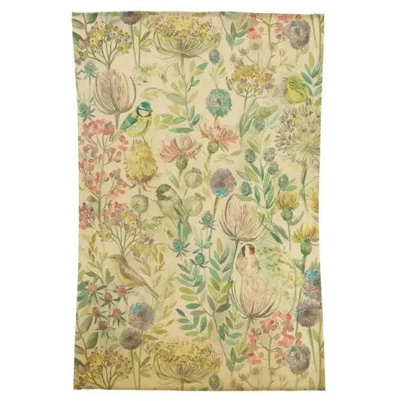 Floral Rug with Digital Print - Blue, Wool