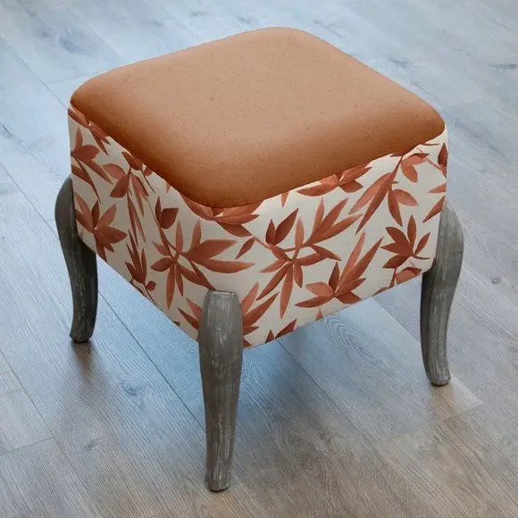 Footstool with Curved Legs - Siena, Wood