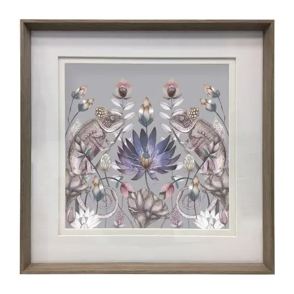 Framed Print Maximalist Design - Violet, Paper