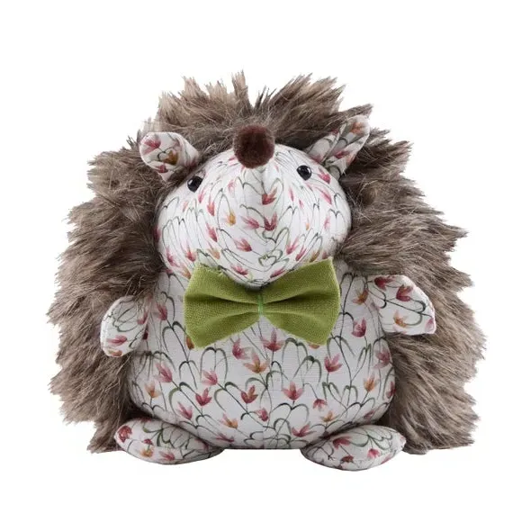 Hedgehog Doorstop with Bow - Multicolor, Fabric