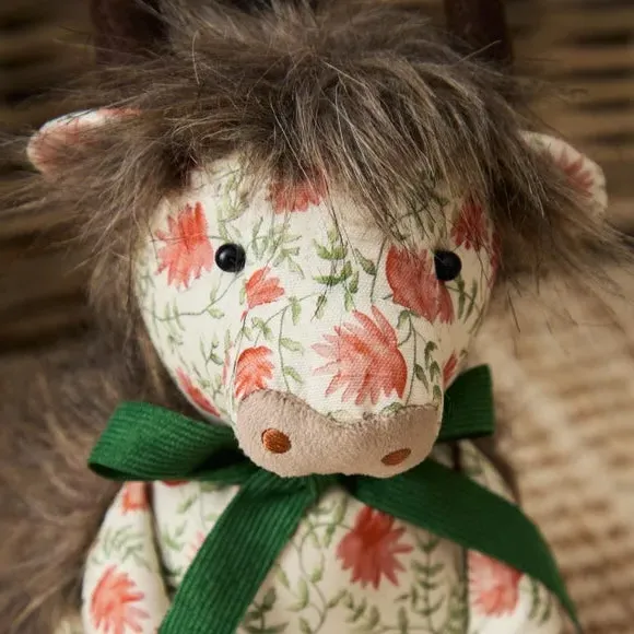 Highland Cow Doorstop - Multicolor, Fabric