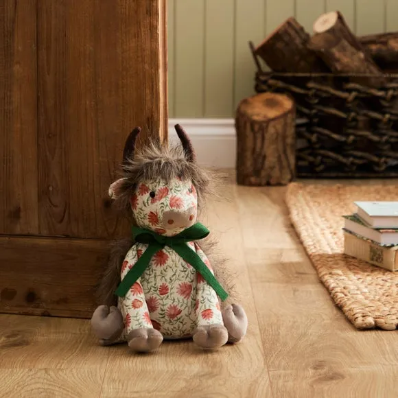 Highland Cow Doorstop - Multicolor, Fabric
