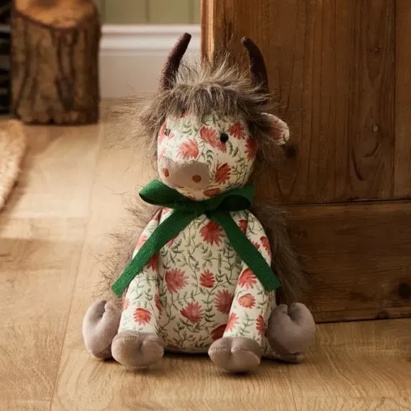 Highland Cow Doorstop - Multicolor, Fabric image