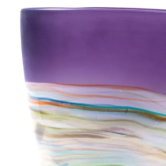 Medium Vase with Abstract Patterns - Amethyst, Glass