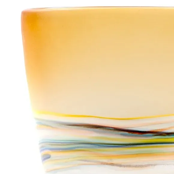 Medium Vase with Abstract Patterns - Citrine, Glass