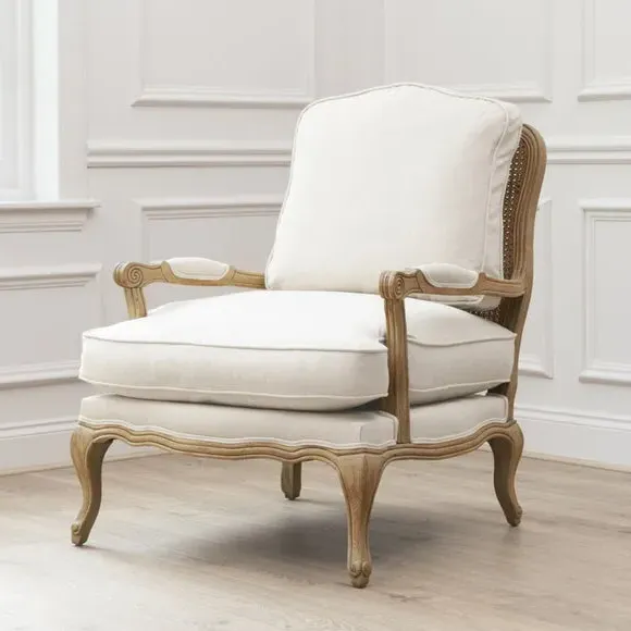 Occasional Chair with Removable Covers - Oak