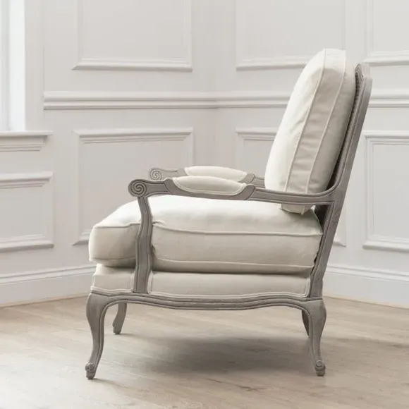 Occasional Chair with Removable Covers - Stone