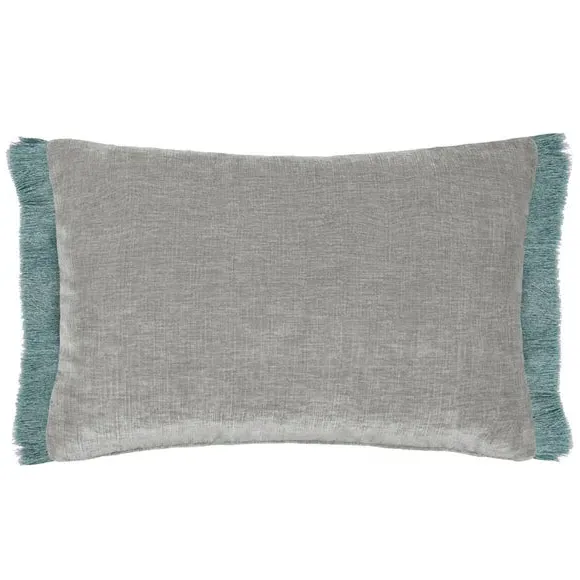 Rectangle Cushion with Zip Closure - Aqua, Polyester