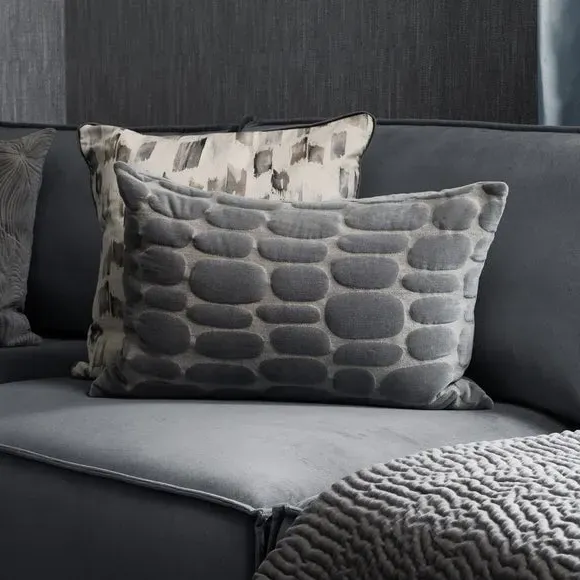 Rectangle Cushion with Zip - Steel, Polyester