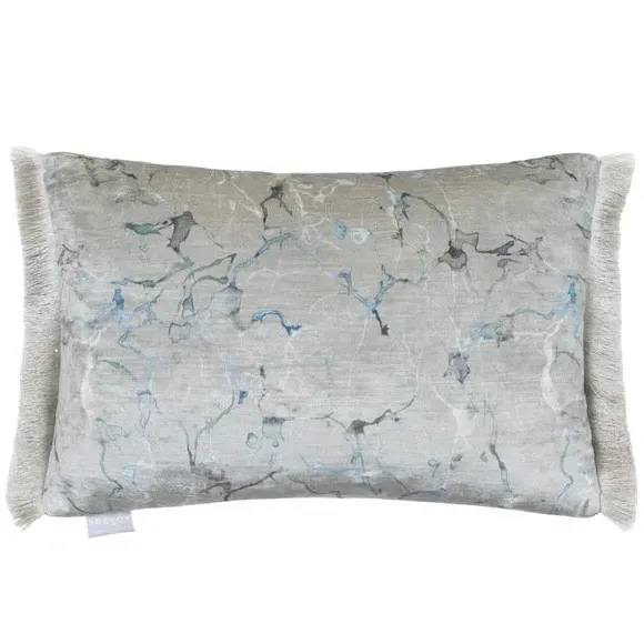 Square Cushion with Zip Closure - Grey, Cotton