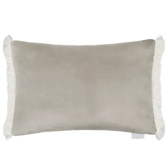 Square Cushion with Zip Closure - Grey, Cotton
