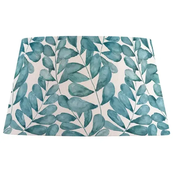 Tapered Lamp Shade with Floral Print - Blue