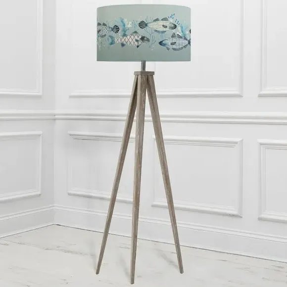 Tripod Floor Lamp with Animal Shade - Seafoam