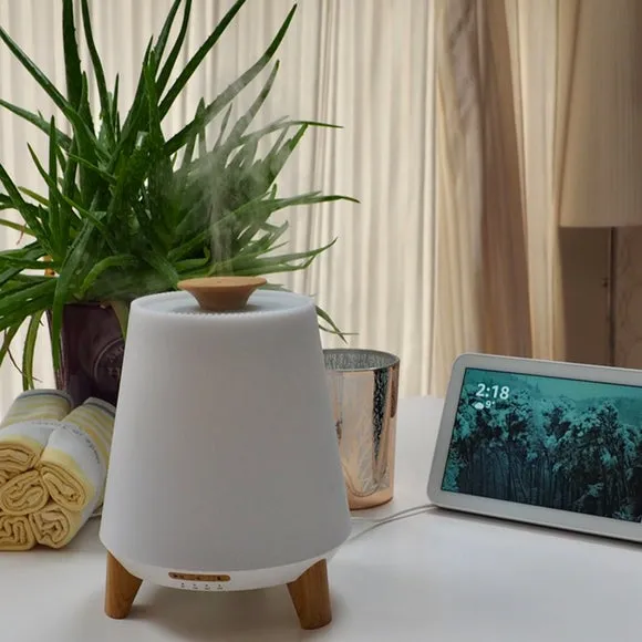 3-in-1 Diffuser with Lamp & Speaker - White image