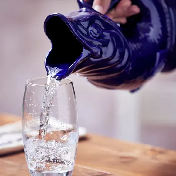 Fish Jug with Glossy Glaze - Blue, Ceramic