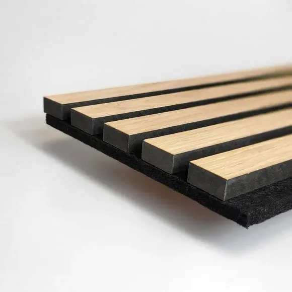 3-Pack Acoustic Slat Panels - Natural, Wood